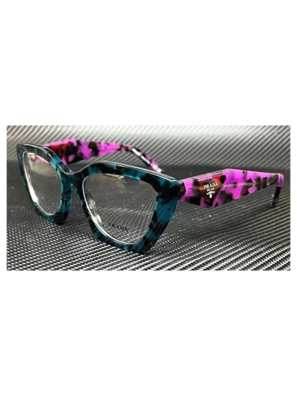 New PRADA Women Teal Tortoise Green Eyeglasses 54-18-140